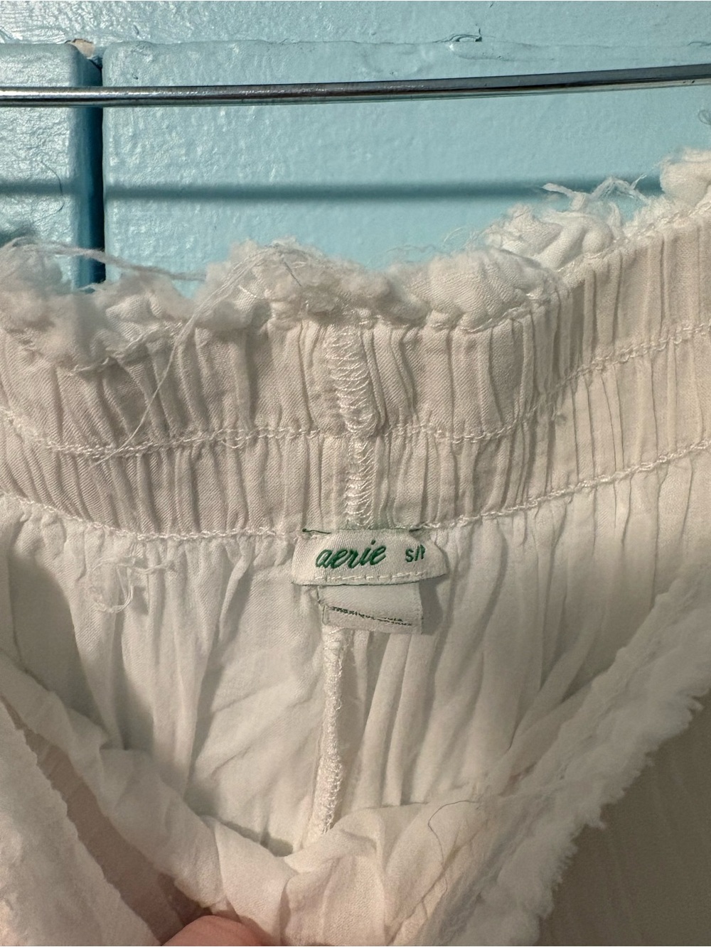 Aerie Rock N Ruffle Tiered Mini White Skirt Small - Picture 6 of 6